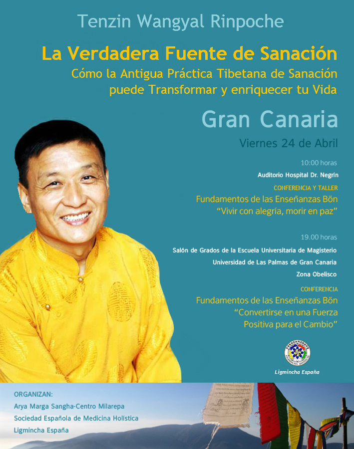 Cartel conferencia Tenzin GranCanaria 2015