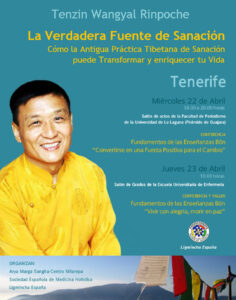 Cartel conferencia Tenzin Tenerife 2015