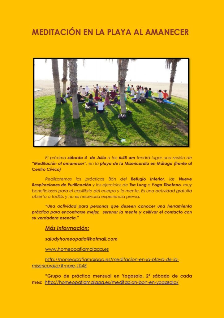 Meditacion en la playa junio 2015
